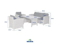 Outdoor Feelings Costa Rica 4-delige Loungeset -Tuin & Buiten Shop costarica4delig afmetingen ecommerce 472a