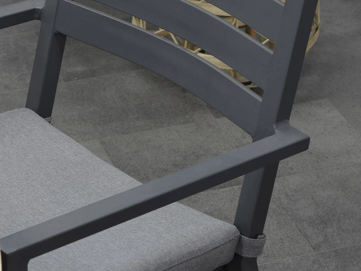 Outdoor Feelings Missouri Black Grey Tuinstoel 5 Outdoor Feelings Missouri Black Grey Tuinstoel - Afbeelding 3